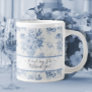 Elegant Blue Floral Classic Bridesmaid Proposal  Giant Coffee Mug