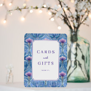 Elegant Blue Floral Gratitude Foam Board