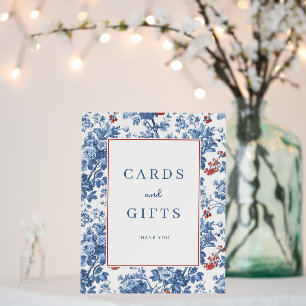 Elegant Blue Floral Gratitude Foam Board