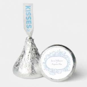 Elegant Blue Floral Open House Wedding Reception I Hershey®'s Kisses®