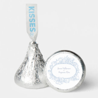 Elegant Blue Floral Open House Wedding Reception I Hershey®'s Kisses®