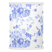 Elegant Blue Floral Pattern Lamp Shade (Left)