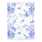 Elegant Blue Floral Pattern Lamp Shade (Back)