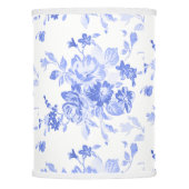 Elegant Blue Floral Pattern Lamp Shade (Front)