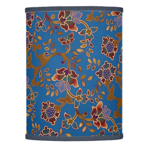 Elegant Blue Floral Pattern Lamp Shade
