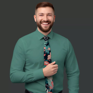 Elegant Blue Floral Tie