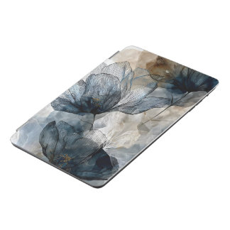 Elegant Blue Floral Watercolor Abstract Art Tablet iPad Mini Cover