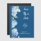 Elegant Blue Floral Wedding (Front/Back)