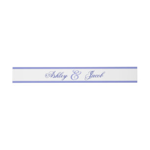 Elegant Blue Floral Wedding Invitation Belly Band