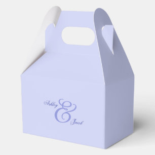 Elegant Blue Floral Wedding Large Welcome Favor Boxes