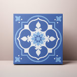 Elegant Blue Flower Accent Azulejo Ceramic Tile<br><div class="desc">Decorate the office with this Elegant Blue Flower Accent Tile design. You can customize this further by clicking on the "PERSONALIZE" button. Change the background color if you like. For further questions please contact us at ThePaperieGarden@gmail.com.</div>