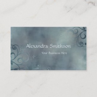 Elegant Blue Flower Swirl
