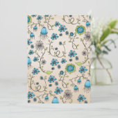Elegant blue flowers in beige background (Standing Front)