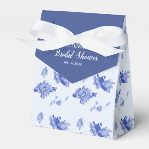 Elegant Blue Flowers Modern Retro Chinoiserie  Favor Boxes