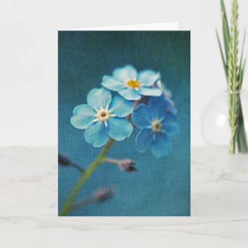 Elegant Blue Forget_me_nots Flowers  Card