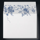 Elegant Blue French Garden Flowers Envelope<br><div class="desc">For further customization,  please click the "customize further" link and use our design tool to modify this template. 
If you need help or matching items,  please contact me.</div>