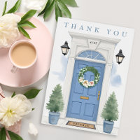 Elegant Blue Front Door Housewarming
