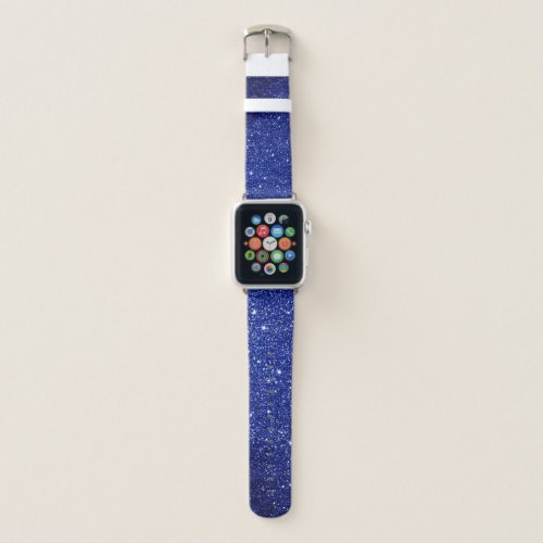 Elegant blue Glitter Glam Sparkle Apple Watch Band
