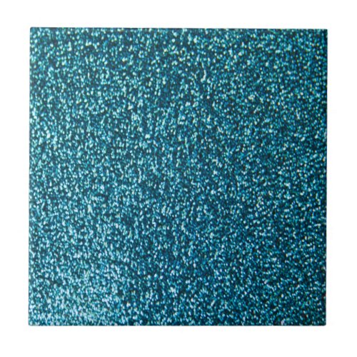 Elegant blue glitter tile