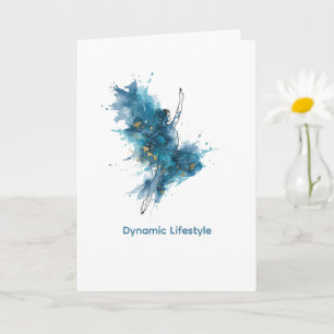 Elegant Blue & Gold Dancer "Dynamic Lifestyle" Card