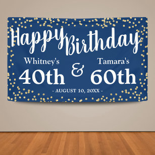 Happy Birthday 5x3 Banner Flowers Elegant - Reliable Banner