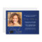 Elegant Blue Gold Photo Graduation Announcement