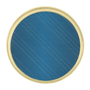 Elegant Blue Gold Striped Finish Lapel Pin