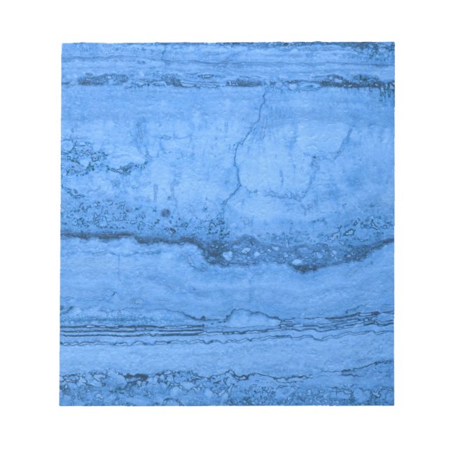 Elegant Blue Granite pattern blue marble  Notepad (Front)