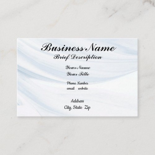 Elegant Blue_Gray and White Draped Business Card