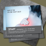 Elegant Blue Gray Photo Massage Therapist Flyer<br><div class="desc">Elegant flyer, coupon design template with a professional studio photo. Perfect marketing tool for your customers. This flyer is fully customizable, you can add your personal details to it easily. If you need any help to customize it, please contact us. You can match this product with business cards from our...</div>