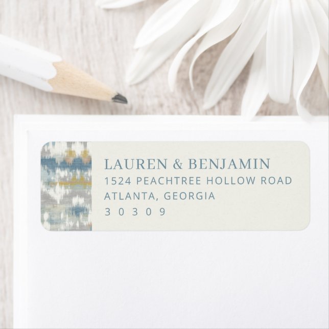 Elegant Blue Gray Waves Label (Insitu)