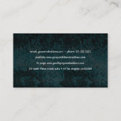 Elegant Blue-Green Glitter Metallic Sequence 2 Business Card (Back)