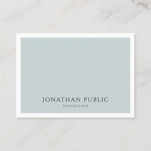 Elegant Blue Green Minimalist Template Modern Business Card (Front)