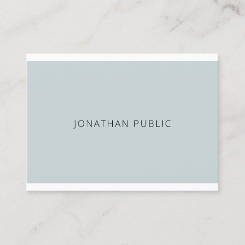 Elegant Blue Green Simple Plain Modern Trendy Business Card