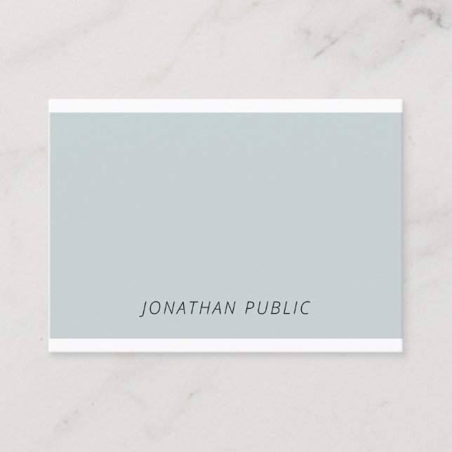 Elegant Blue Green Simple Template Modern Trendy Business Card (Front)