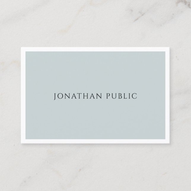 Elegant Blue Green Simple Template Professional Business Card (Front)