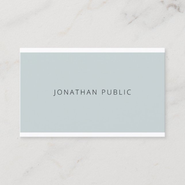 Elegant Blue Green Sleek Template Trendy Modern Business Card (Front)