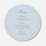 Elegant Blue Green Striped Wedding Menu<br><div class="desc">Elegant Blue Green Striped Wedding Menu</div>