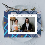 Elegant Blue Happy Hanukkah Family 1 Photo Holiday Card<br><div class="desc">light and love| Elegant Blue Happy Hanukkah Family 1 Photo</div>