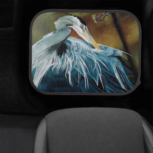 Elegant Blue Heron Wildlife Bird Nature Car Mat