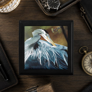 Elegant Blue Heron Wildlife Bird Nature Gift Box