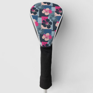Elegant Blue Hibiscus Floral Pattern (13) Golf Head Cover