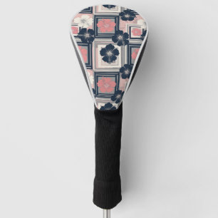 Elegant Blue Hibiscus Floral Pattern (9) Golf Head Cover
