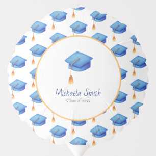 Elegant Blue High School Graduation Balloon