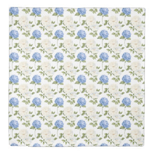 Elegant Blue Hydragea Flowers Pattern  Duvet Cover