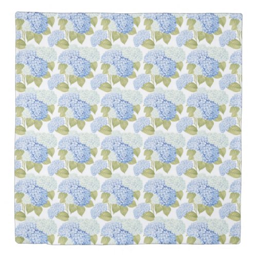 Elegant Blue Hydragea Flowers Pattern 