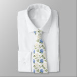 Elegant Blue Hydragea Flowers Pattern  Neck Tie<br><div class="desc">Elevate your style with this elegant necktie featuring a beautiful blue hydrangea floral pattern. Perfect for weddings,  formal events,  or everyday sophistication,  it adds a refined and timeless touch to any outfit. An excellent gift for groomsmen,  professionals,  or special occasions.</div>