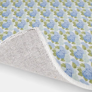 Elegant Blue Hydragea Flowers Pattern  Rug