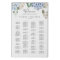 Elegant Blue Hydrangea Alphabetical Seating Chart