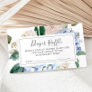 Elegant Blue Hydrangea Baby Shower Diaper Raffle Enclosure Card